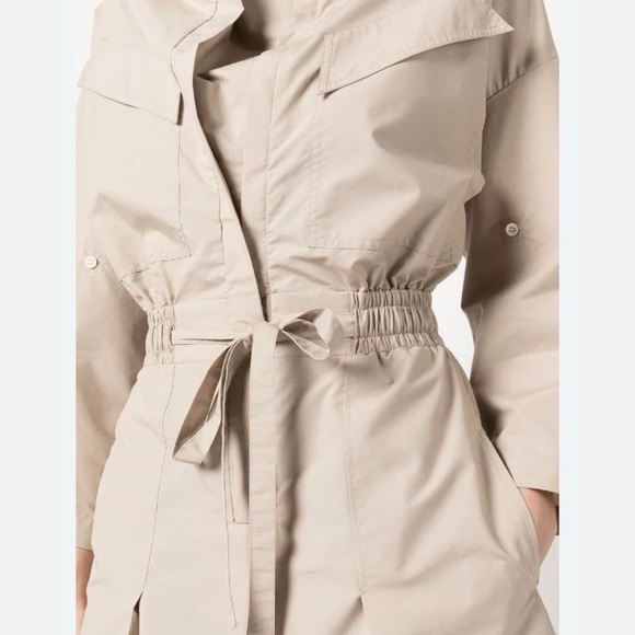 PHILLIP LIM Belted Khaki Short Sleeve Pleated Culotte Utility Trench Jumpsuit 10 - Picture 6 of 11